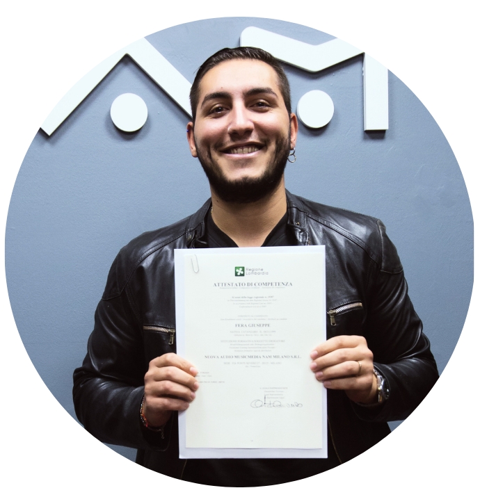 Allievo NAM con il diploma di specializzazione musicale